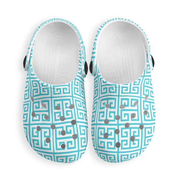 Soft Crocs Shoes | Kids Greek Key Classic Clogs | Preppy Steppin