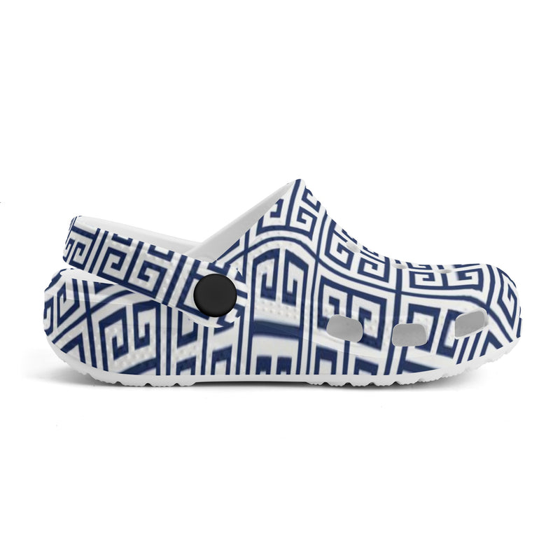 Clog Slippers For Kids | Navy Blue Greek Classic Clogs| Preppy Steppin