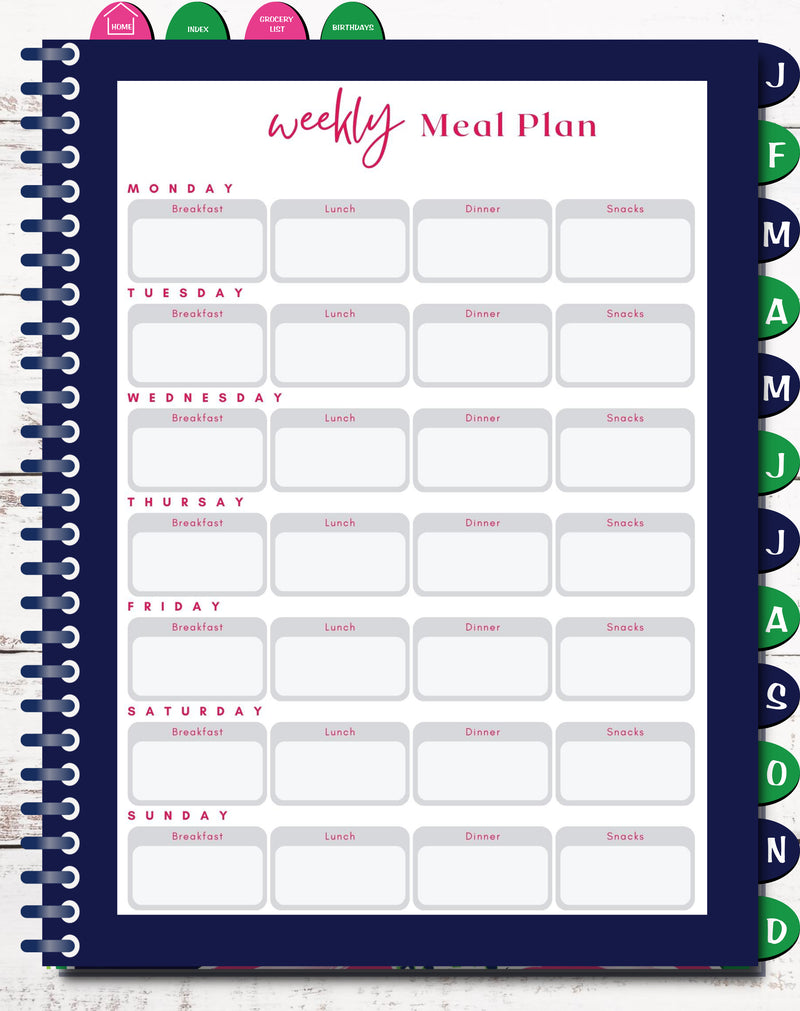 2024 Digital Planner Calendar Preppy Pink and Green Gators - 100+ PAGES