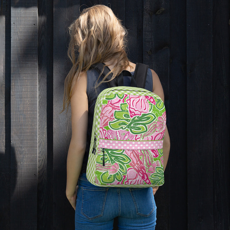 Destin Medium Size Backpack with Front Pocket by Paisley Sian