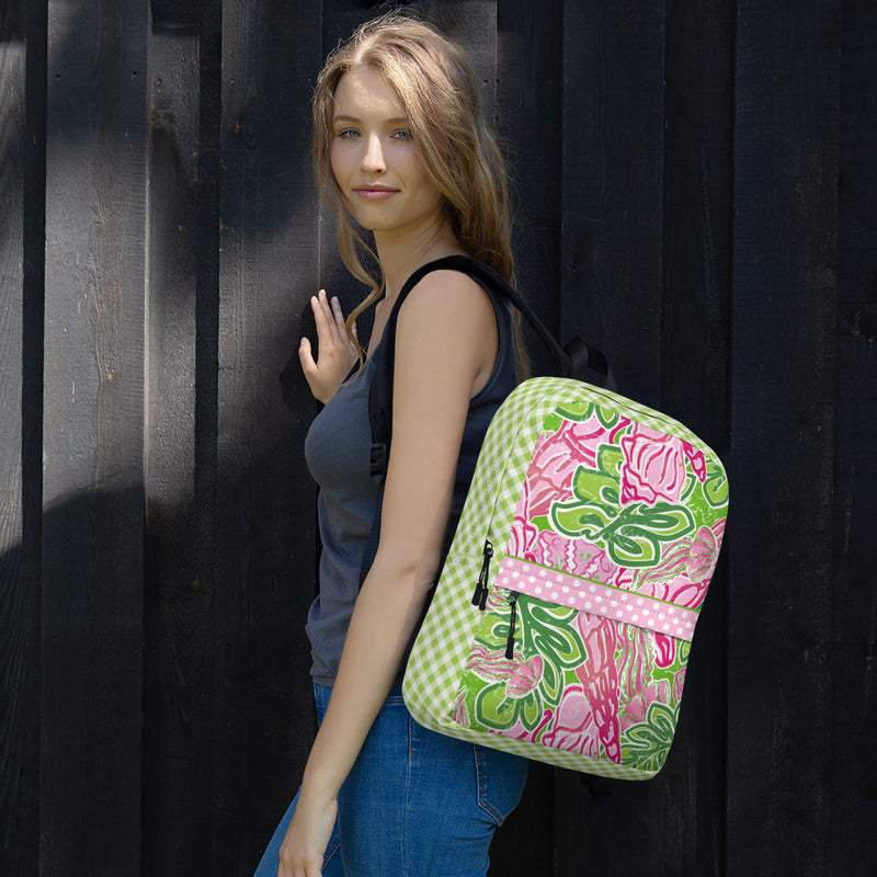 Destin Medium Size Backpack with Front Pocket by Paisley Sian