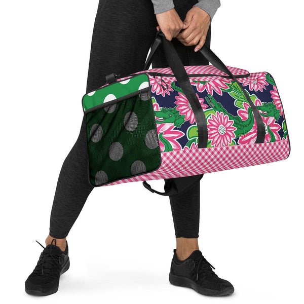 Large Duffle Bags Women's | Preppy Gator Duffle Bag | Preppy Steppin