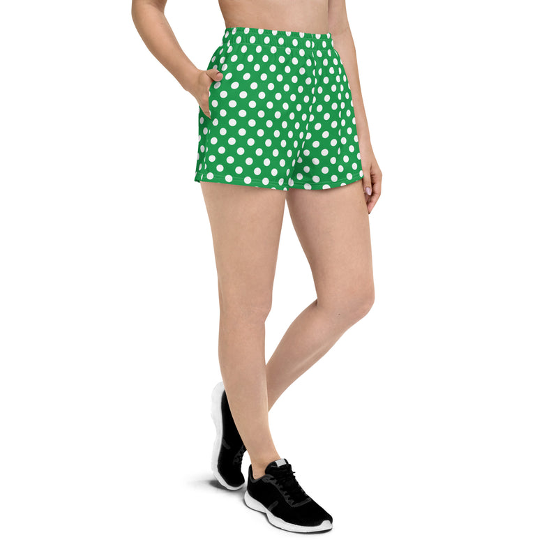 Polka Dot Shorts Women's | Recycled Athletic Shorts | Preppy Steppin