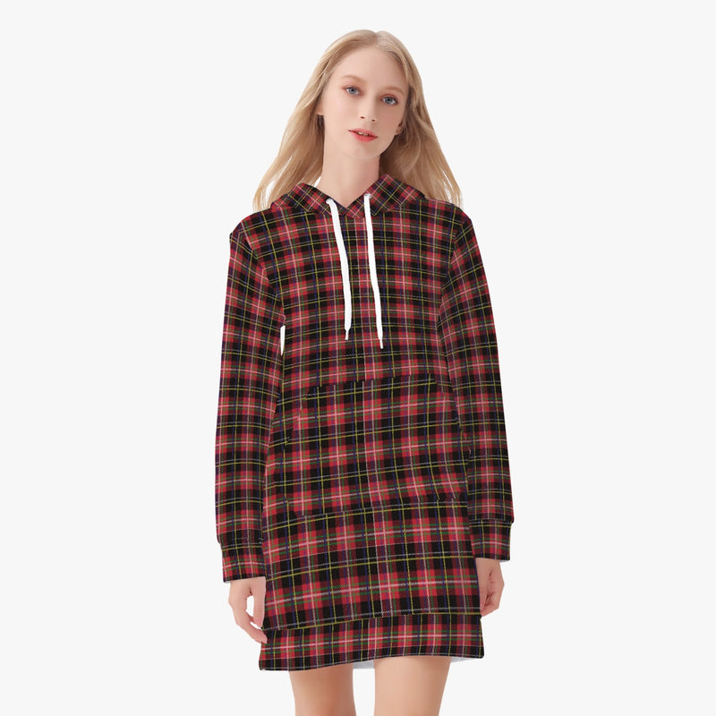 Hoodie For Women, Preppy Christmas Plaid Hoodie Dress