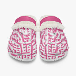 Best Nurse Shoes | Fur Lined Clog Greek Key | Preppy Steppin