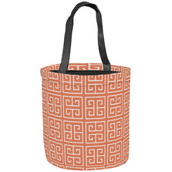 Halloween Candy Bags｜Polyester - Halloween Bucket-Orange Greek Key