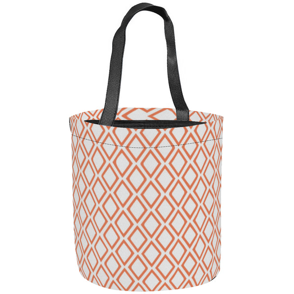 Halloween Candy Bags | White Orange Halloween Bucket | Preppy Steppin